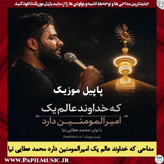 دانلود مداحی که خداوند عالم یک امیرالمومنین دارد از محمد عطایی نیا 1 که خداوند عالم یک امیرالمومنین دارد محمد عطایی نیا